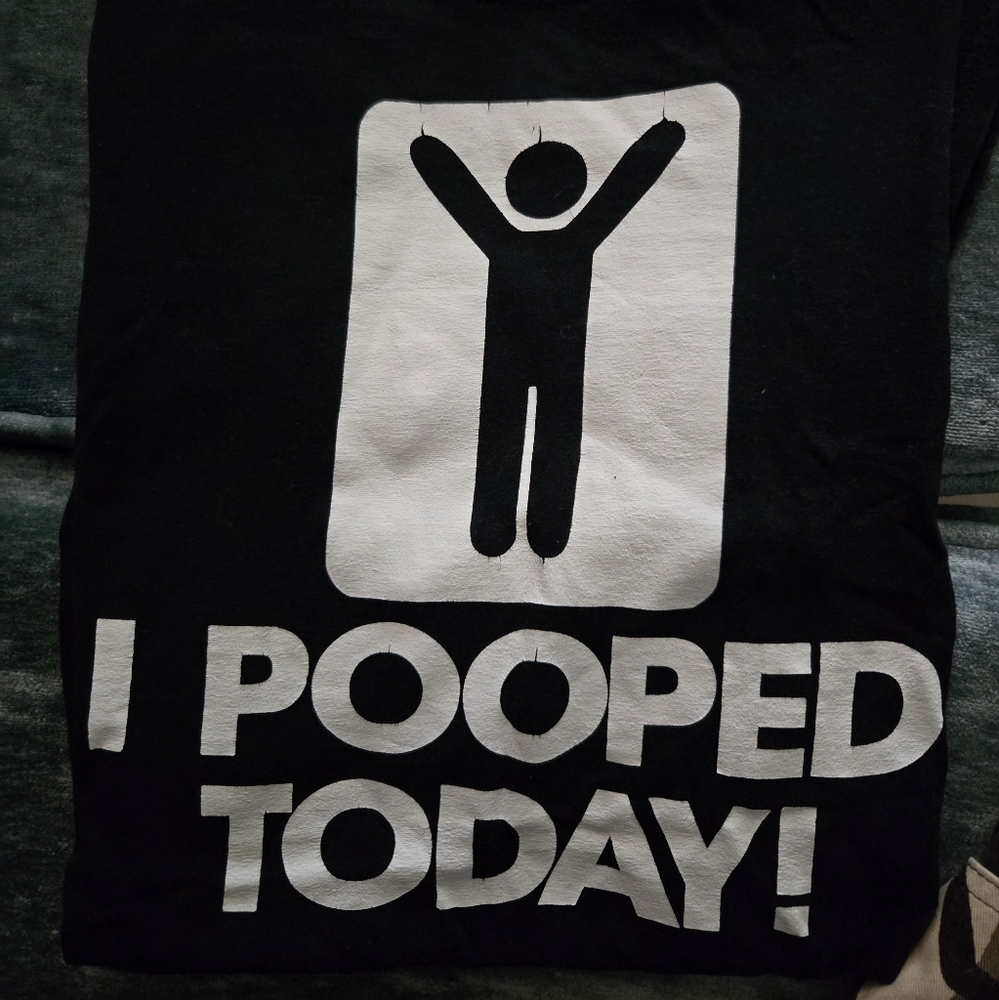 NO SHIT! I POOPED Black and White T-Shirt